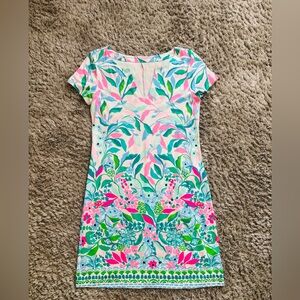 Lilly Pulitzer Pastel Leaf Print Dress, Like New Condition